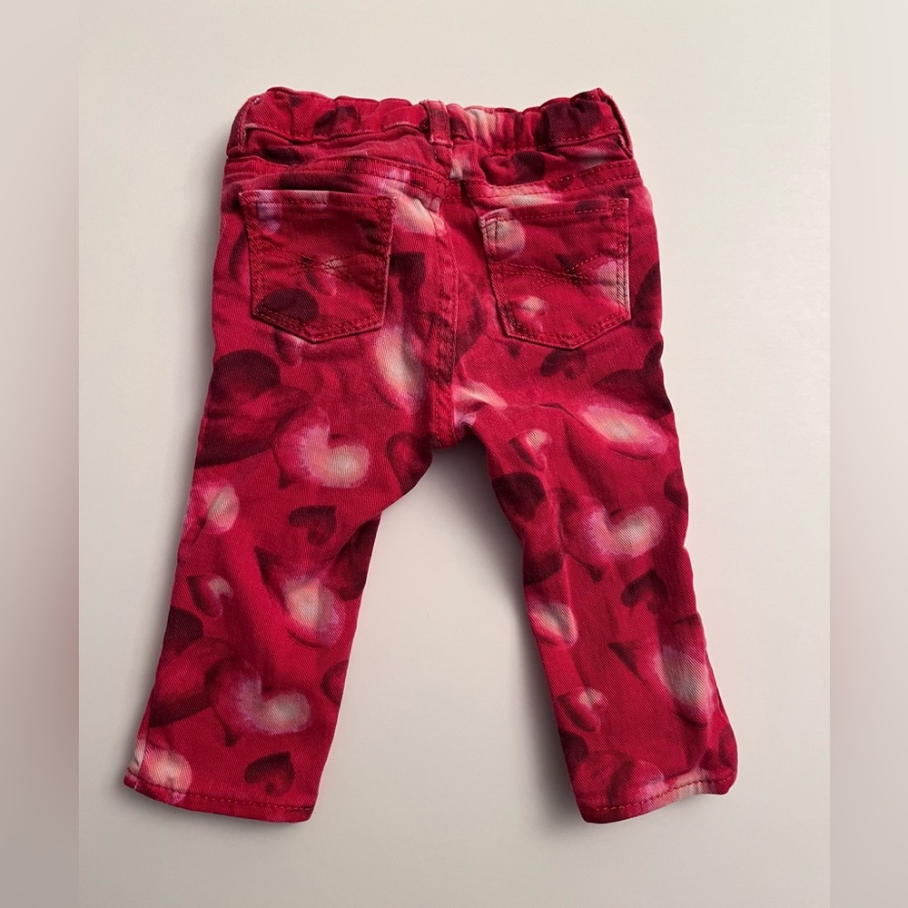 GAP Kids Red Heart Pattern Jeans - Picture 2 of 3